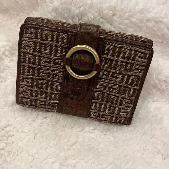 AS-IS Givenchy fabric wallet, leather interior - USED - Picture 1 of 7